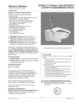 American Standard Afwall FloWise ADA Retrofit 1.28 Flushometer Toilet 3358.128 User manual