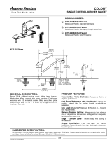 American Standard Colony Single Control Kitchen Faucet 4175.203 User manual