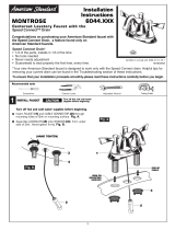 American Standard Centerset Lavatory Faucet with the Speed Connect Drain 6044.XXX User manual