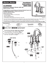 American Standard Claridge Centerset Lavatory Faucet 6054.XXX User manual