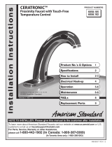 American Standard CERATRONIC Proximity Faucet with Touch-Free Temperature Control User manual