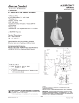 American Standard Allbrook Urinal 6541.132 User manual