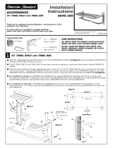 American Standard 24" Towel Shelf with Towel Bar 8040.300 User manual
