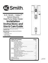 A.O. Smith Hybrid Electric Heat Pump Water Heater User manual