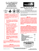 A.O. Smith GB/GW-400 User manual