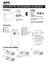APC Back-UPS RS 550GI User manual