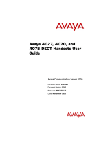 Avaya 4075 User manual