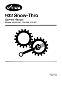 Ariens 029-034 User manual
