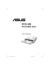 Asus DVD-R/RW Drive DVR-104 User manual