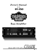 Crate THUNDERBASS BT-350 User manual