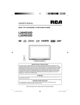 RCA L22HD32D - LCD/DVD Combo HDTV User manual