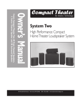 Atlantic Technology Compact Theater HomeTheater Loudspeaker System User manual