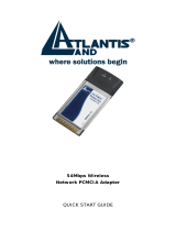 Atlantis Land 54Mbps Wireless Network PCMCIA Adapter User manual