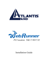 Atlantis Land 56K V.90/V.92 User manual