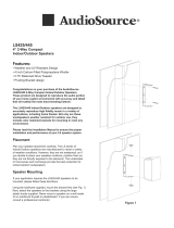 AudioSource 2-Way Compact Indoor/Outdoor Speakers User manual