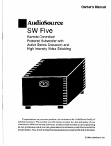 AudioSource Remote Controlled Powered Subwoofer with Active Stereo Crossover and High Intensity Video Shielding User manual