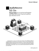 AudioSource Surround Sound Processor with Rear and Center Channel Amplifiers, plus Remote Control User manual