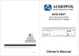 Audiovox AVD 400T User manual