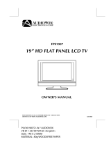 Audiovox FPE1907 - 19" LCD TV User manual