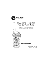 Audiovox GMRS1500XT User manual