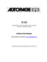 Autopage RF-225 User manual