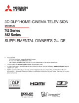Mitsubishi 3D DLP 742 Series User manual