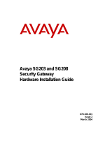 Avaya SG208 User manual