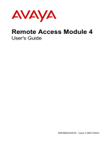 Avaya Remote Access Module 4 User manual
