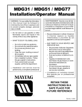 Maytag MDG31 User manual