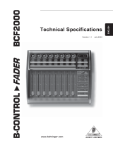 Behringer B-Control Fader BCF2000 User manual