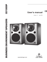 Behringer Business Environment Speakers CE1000P User manual