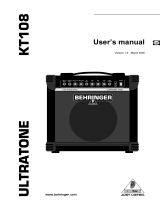 Behringer ULTRATONE KT108 User manual