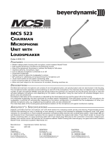 Beyerdynamic MCS 523 User manual