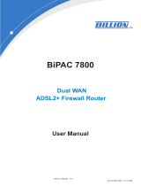 Billion Electric Company BiPAC 7800 User manual