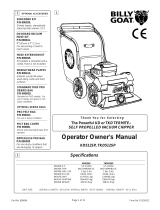 Billy Goat TKD512SP User manual