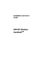 Blackberry 857 User manual