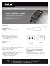 Black Box 802.3af PoE Gigabit Injector, 1-Port User manual