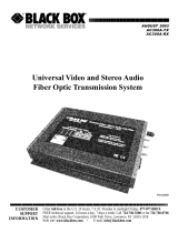 Black Box Universal Video and Stereo Audio Fiber Optic Transmission System User manual