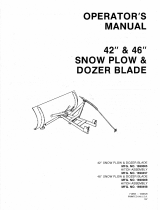 Snapper 42" AND 46" SNOW PLOW / DOZER BLADE User manual