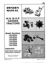 Bolens 142-822A User manual