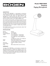 Bogen MBS1000A User manual