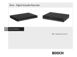 Bosch Appliances Divar -Digital Versatile Recorder User manual