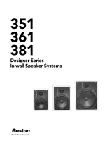 Boston Acoustics 351 User manual