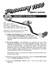 Bounty Hunter 1100 User manual