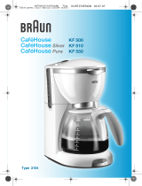 Braun CafHouse Pure KF 550 User manual