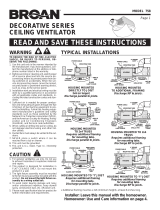 Broan 758 User manual