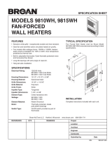 Broan MODELS9810WH User manual