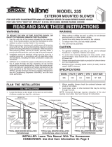 NuTone 335 User manual