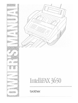 Brother 3650 User manual