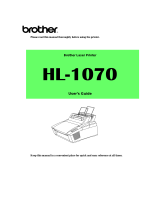 Brother HL-1070 User manual